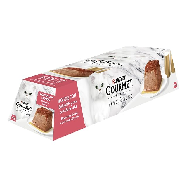 Gourmet Revelations Mousse con Salsa Salmón comida húmeda gato 24x57 g