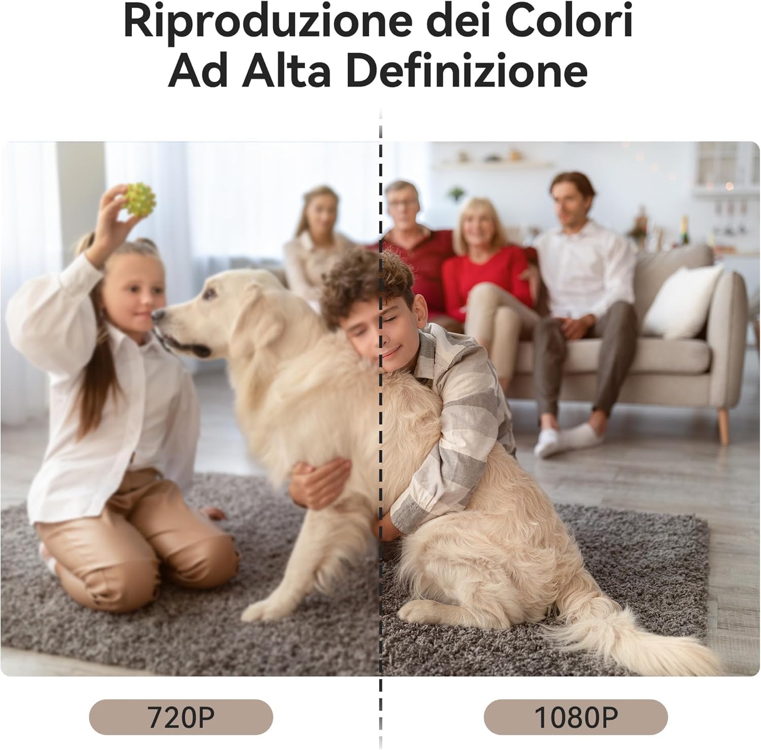 Générique Telecamera WiFi 1080P HD di Sorveglianza interna/esterna senza fili, telecamera di sorveglianza portatile con visione notturna IR, rilevamento del movimento