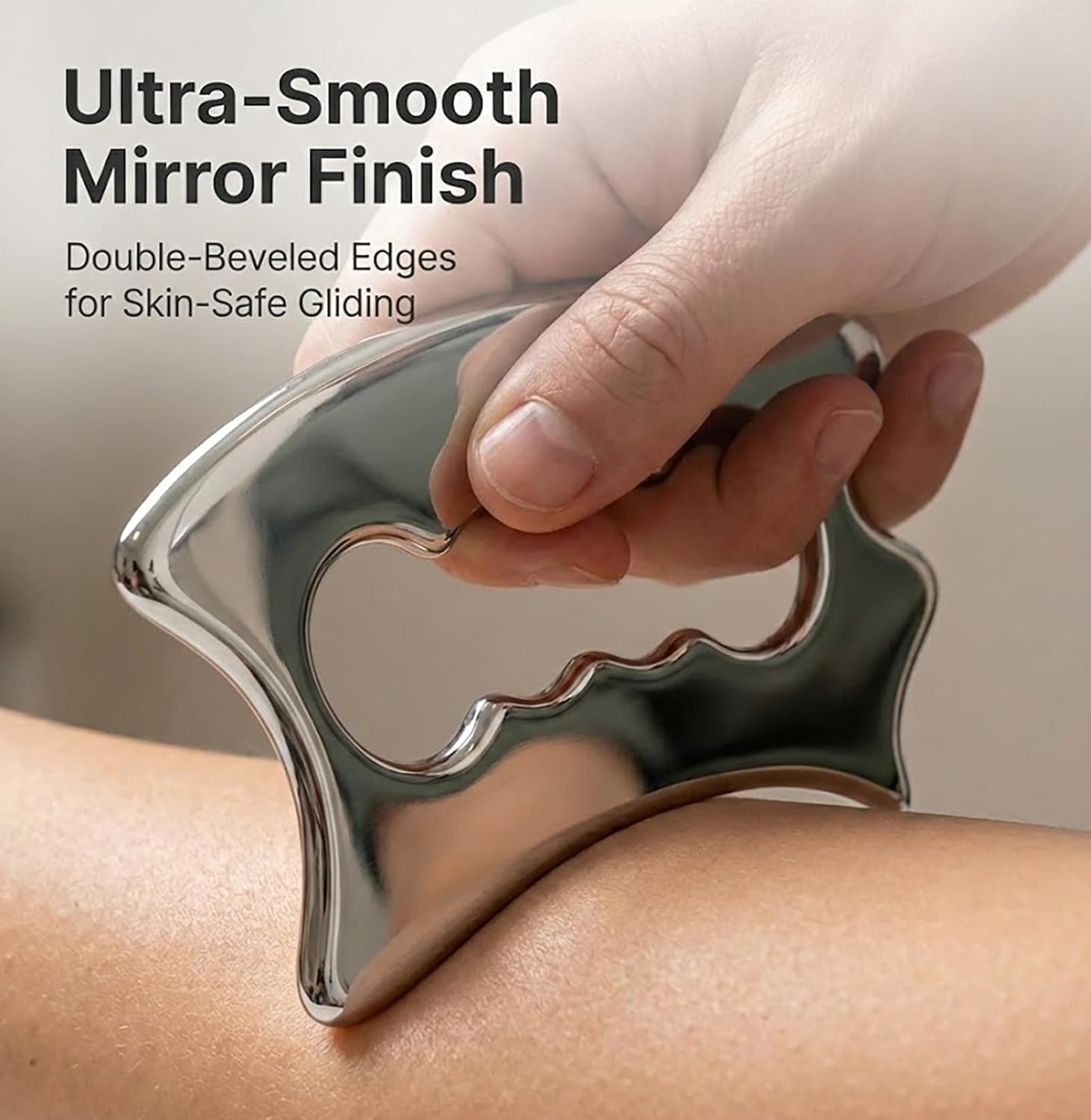 Stainless Steel Muscle Scraper Tool Set - 4Pcs Massage Scraper Tool Gua Sha for Myofascial Release, Fascia Release Tools for Deep Tissue Massage, Physical Therapy & Fascia Scrapingr (4Pcs) - Image 6