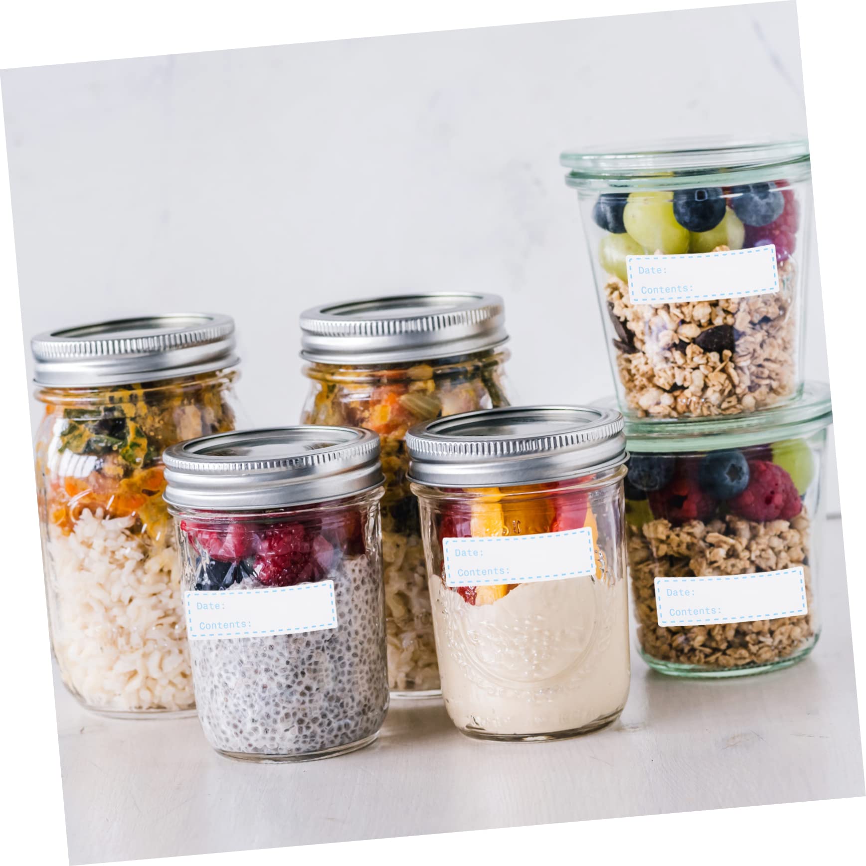 NUOBESTY Lot De 3 Étiquettes De Conservation Amovibles pour Aliments Faciles À Utiliser pour 2 Rouleaux X 3