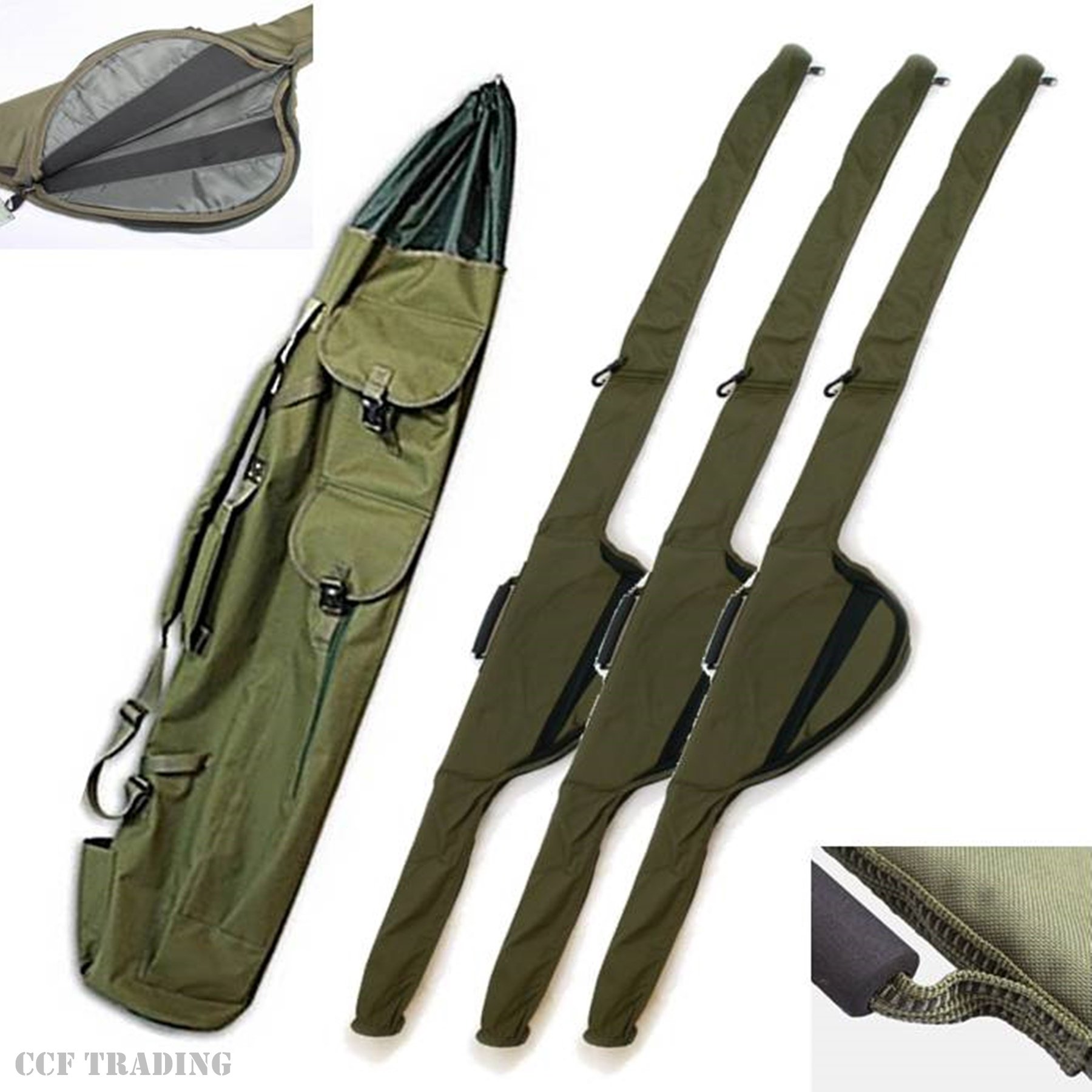ROD HOLDALL Quiver & 3 Rod Sleeves HOLDS BIG PIT REELS Carp Fishing Luggage NGT