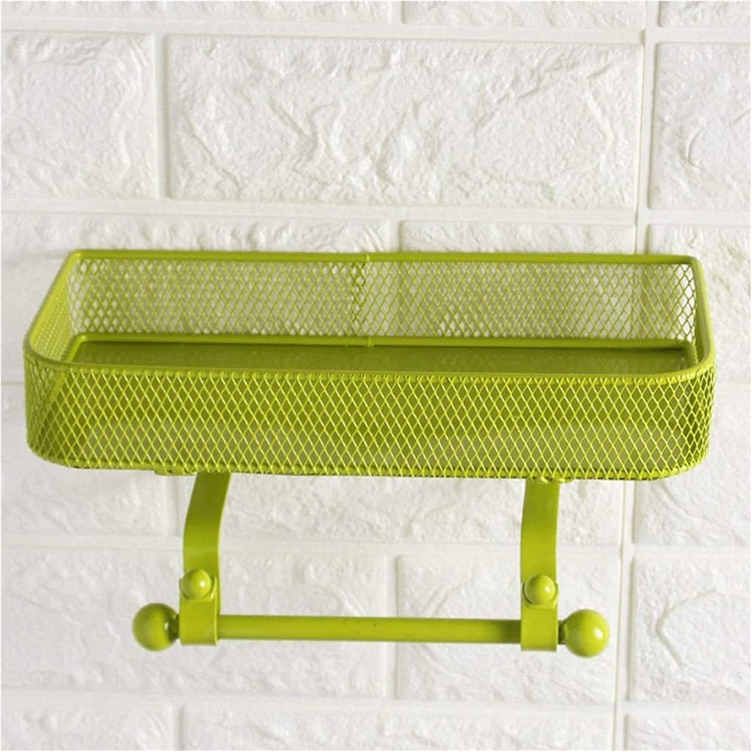Toilet Paper Holders Toilet Paper Holders Tissue Holder with Storage Shelf Kitchen Paper Towel Holder Metal Wall Mounted Toilet Roll Holder for Bathroom Bathroom Toilet Paper Holder (Color : Green)