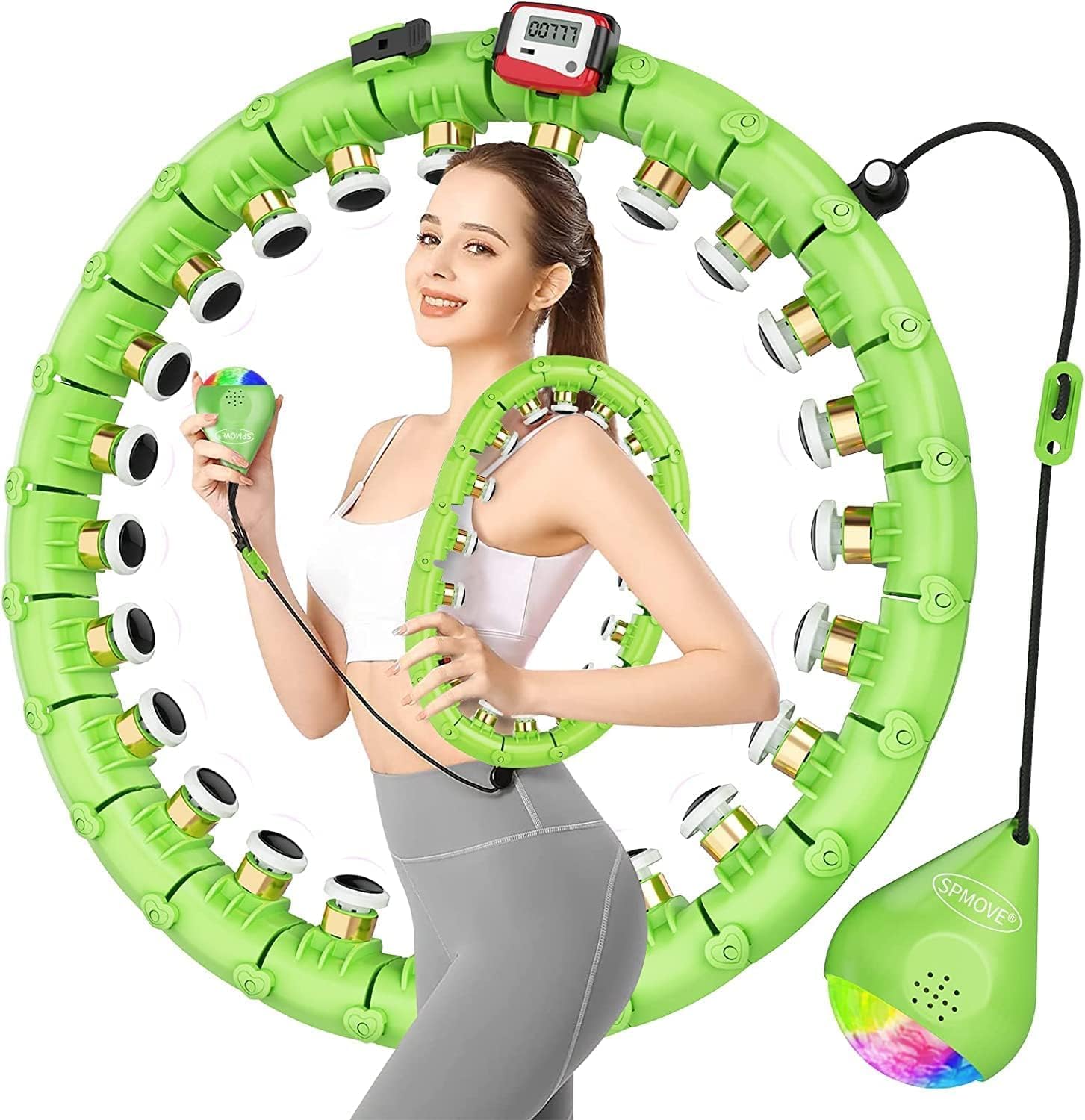 SPMOVE Smart Hula Hoop, Smart Hula Hoop Reifen Erwachsen & Anfänger ...