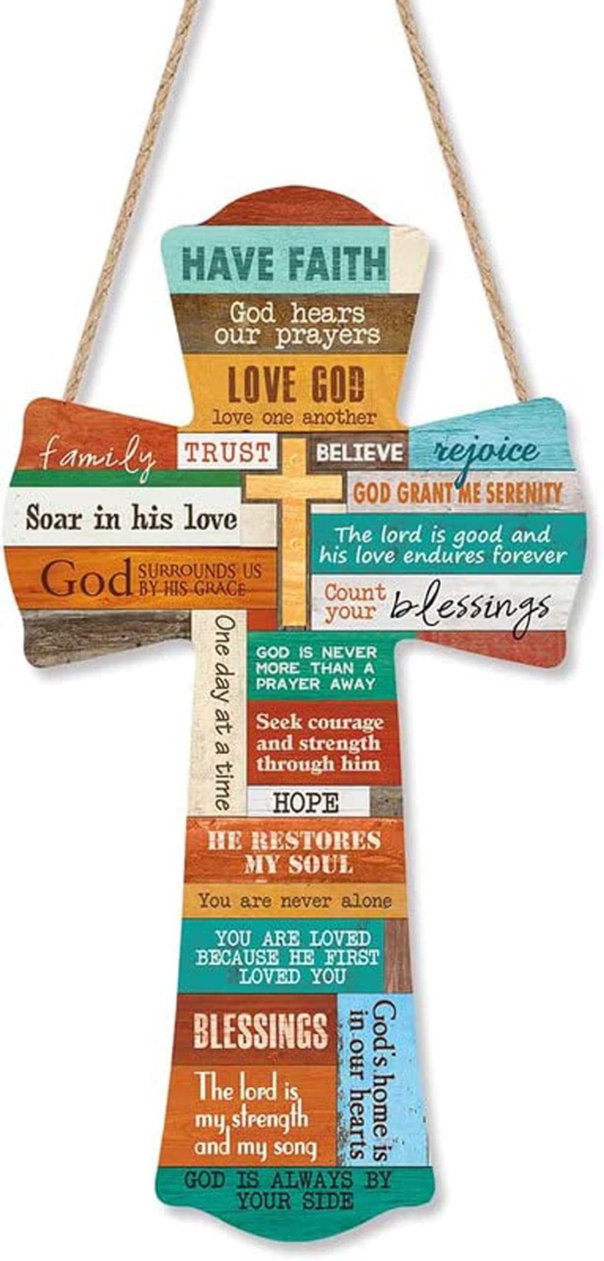 ANGEL INFINITE Wall Cross Wood Hanging |Wall Hanger for HomeDecor |Wall Art | MDF Wooden Wall Hanger for Living Room | Gifts | Office