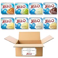 Vista 1 de Jello Sugar Free Pudding Mix Instant - Dessert Flavor Variety Pack (8 Flavors, 16 Boxes) - Fat and Sugar Free Jello Pudding Mix & Pie Filling