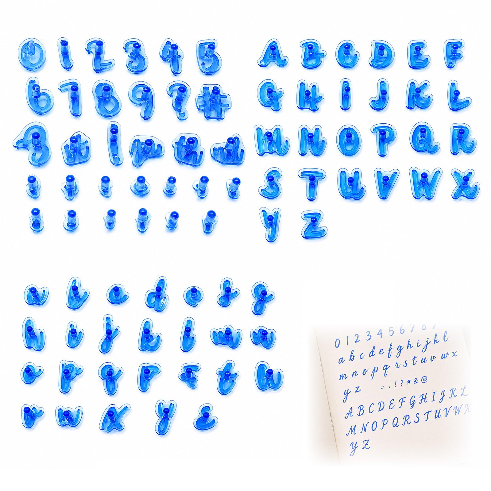 SHIQUAN 83 Pcs Letter and Number Fondant Stamps