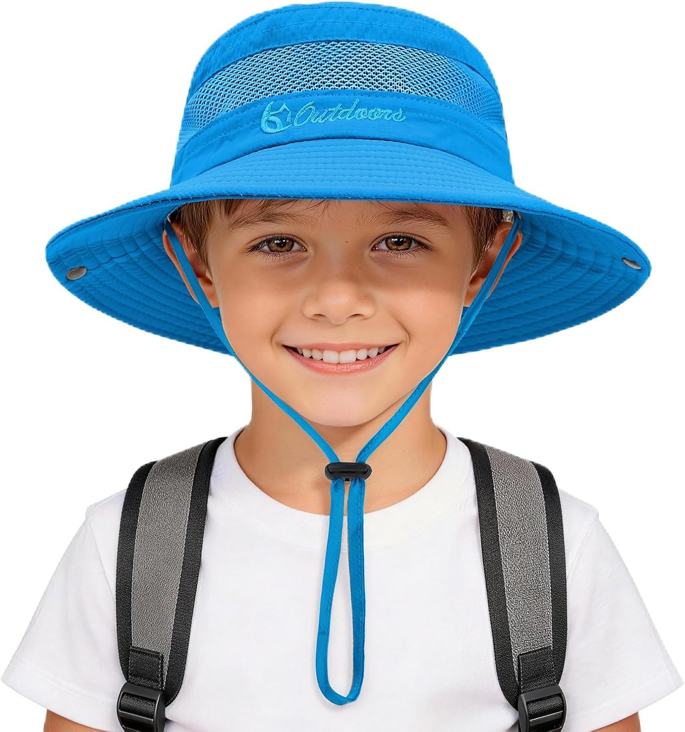 American Trends Kids Safari Sun Hat - Dual Adjustable Quick Dry UV Protection Bucket Hat for Boys Girls Beach Summer