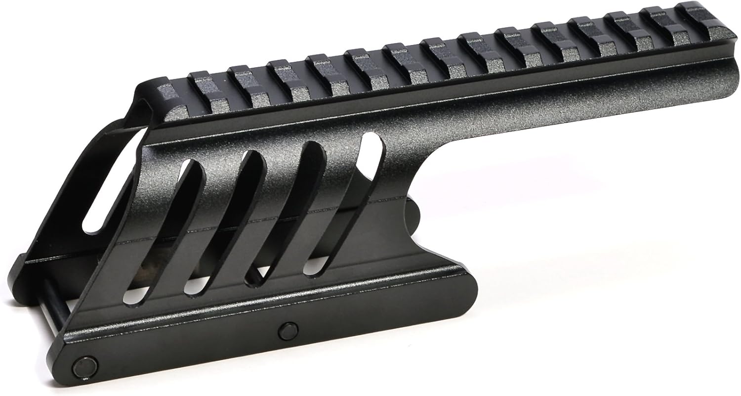 Hammers Shotgun Scope Saddle Mount for 12GA 870 Pump with Weight Reduction Lightening Skeleton Side Walls