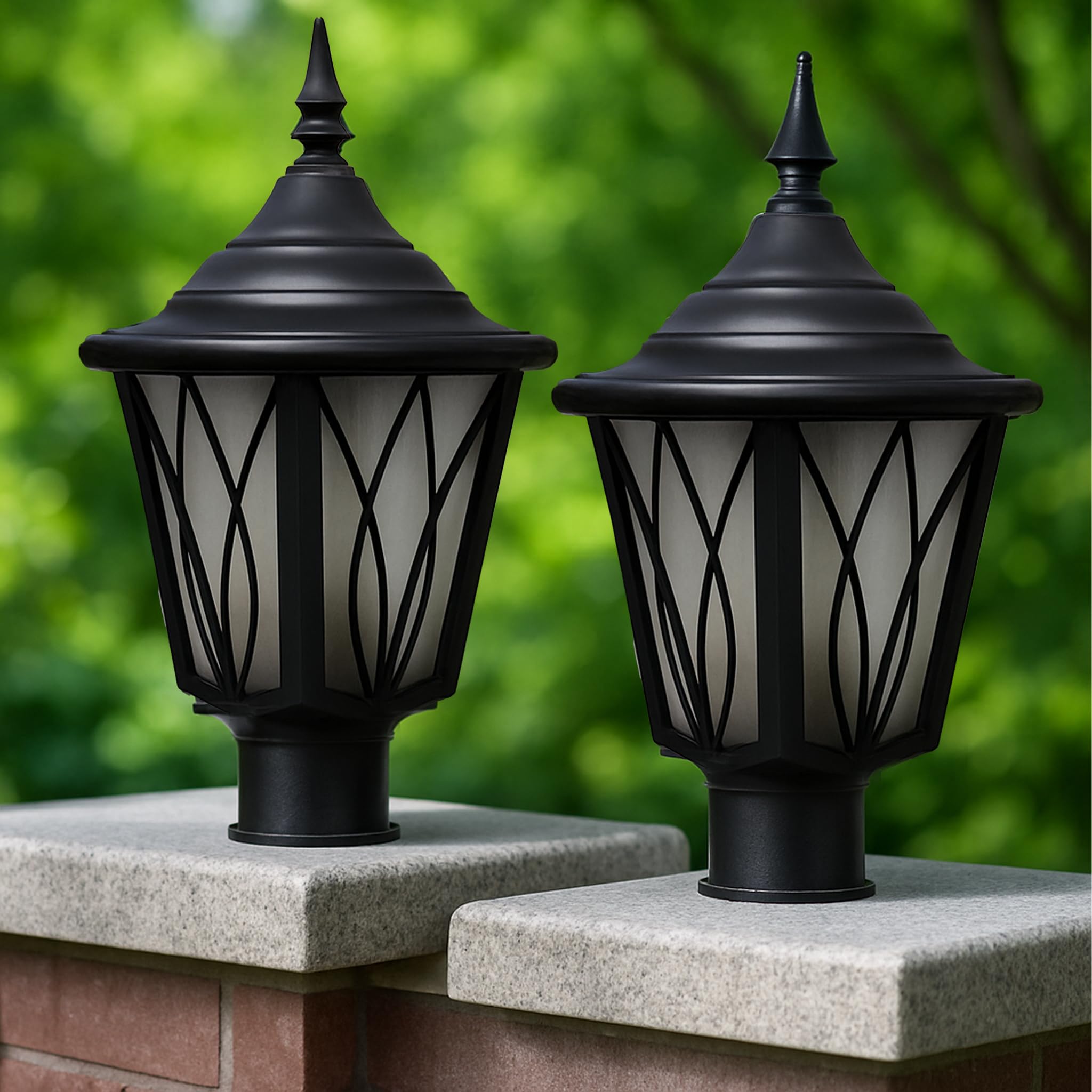 DarkVision Stylish Gate Light Waterproof Pillar Lamp Outdoor Decor Garden Lighting Pole Mount Exterior Fixture for Home Entrance Patio Compound Boundary (Without Bulb)-image-18
