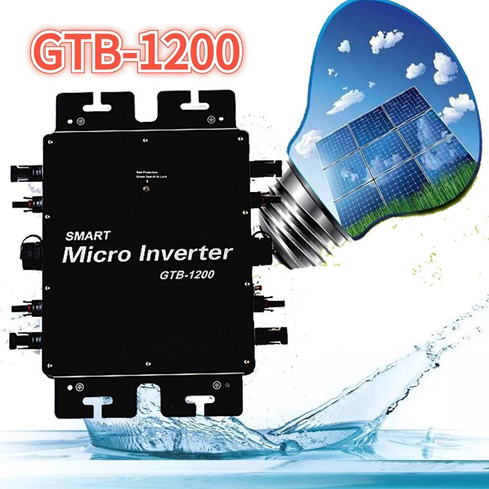 Grid Tie Inverter,Solar Grid Tied Micro Inverter, Wodoodporny mikroinwerter sieciowy ze stopu aluminium, DC 22-50 V do AC 110/220 V Micro Inverter, Inteligentny system monitorowania MPPT,220V