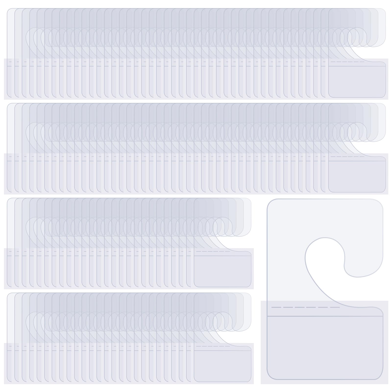 400 Pieces Hook Hang Tags Self Adhesive Hanging Tabs Sticky Hang Tabs for Retail Displays in Business Shops (1.06×1.65 Inch)