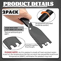 Vista 2 de TonGass Rascador de parrilla para parrillas de interior George Foreman y la mayoría de las otras parrillas interiores con ranuras, espátula