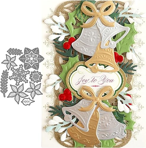 Cuchillo de metal de acero al carbono para plantas y campanas de Navidad, troquelado perfecto para hacer tarjetas y álbumes de recortes, 1035