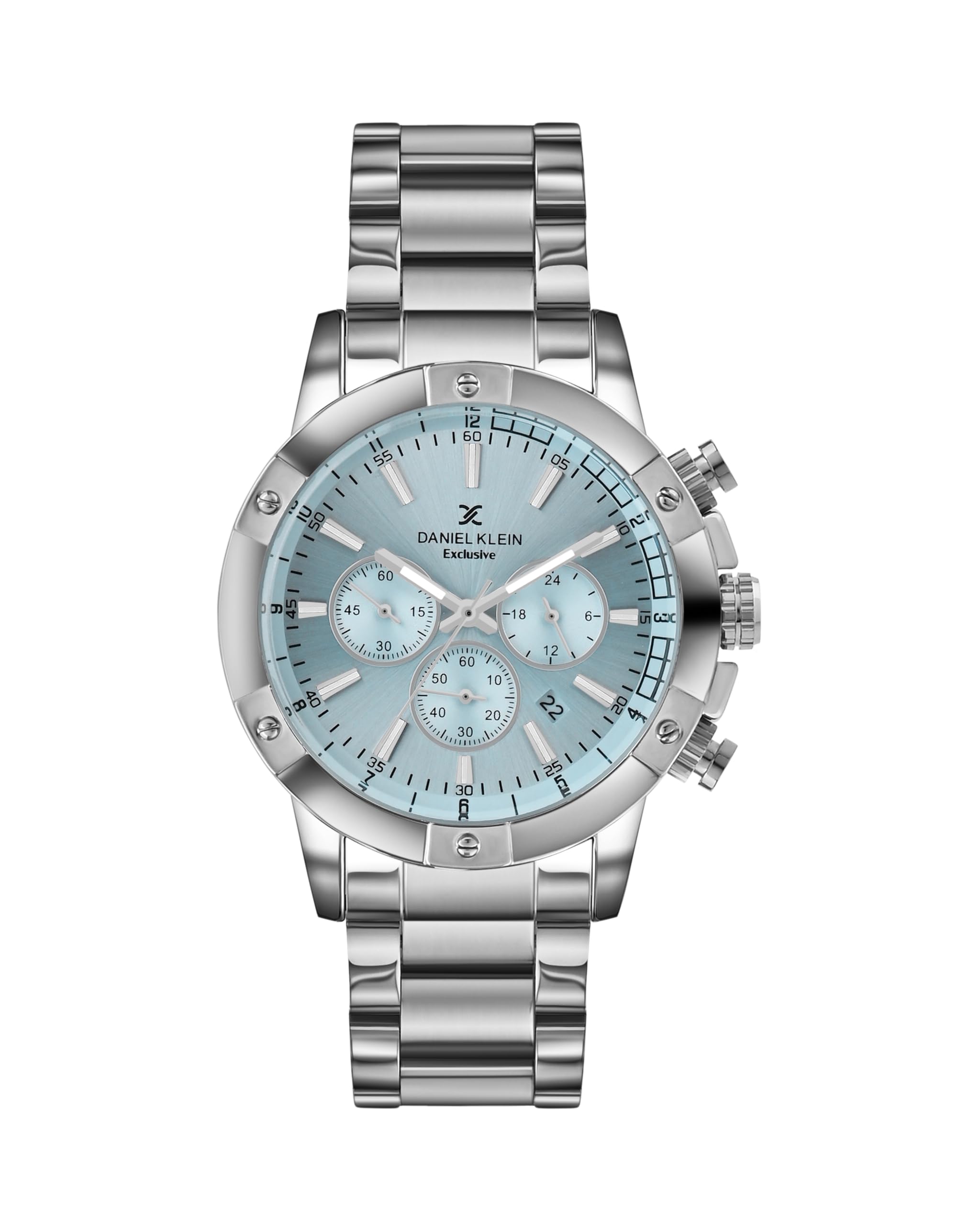 Metal Men's Light Blue Dial Analogue Watch - DK.1.14095-8-image-15