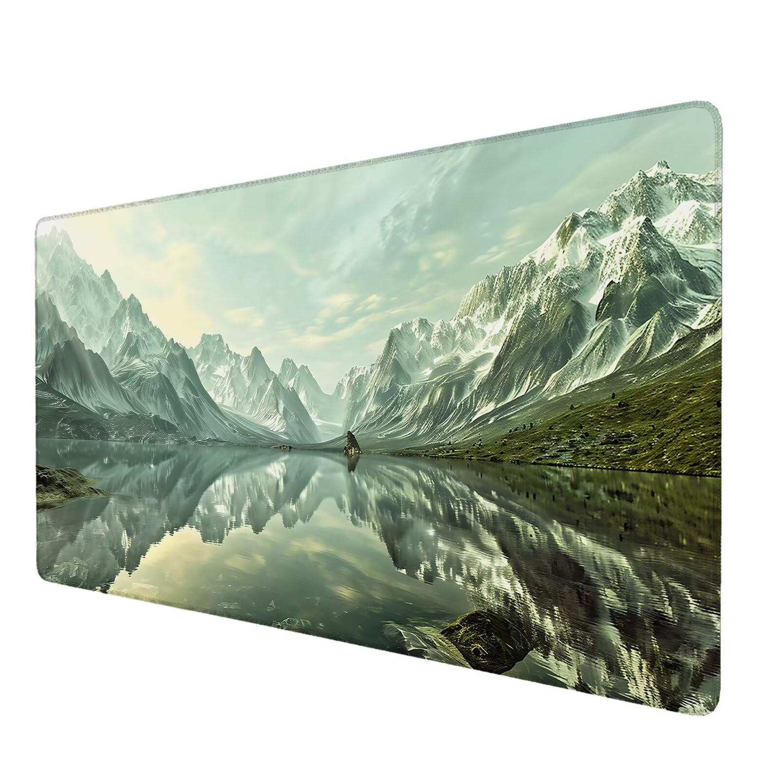 Alfombrilla Ratón Gaming, 1500x600x4 mm Alfombrilla Ratón XXL Montaña, Impermeable Alfombrilla Escritorio con Tela de Micro Tejido Superior, Base Antideslizante, Mouse Pad para Juegos (Paisaje) I-0