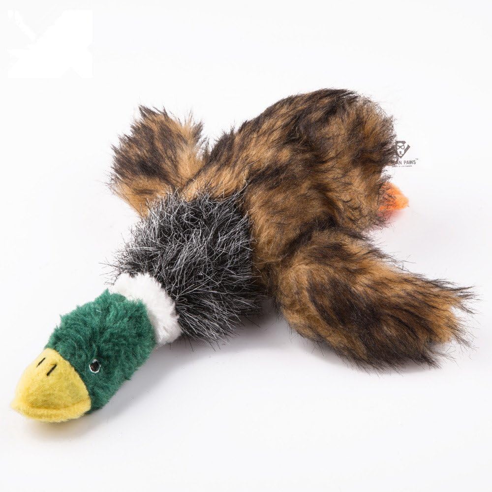 LXLP Classic Mallard Dog Toys Plush Duck Pet Squeaker Toy Squeaks Quacks Dog Training Tool, 8 inch