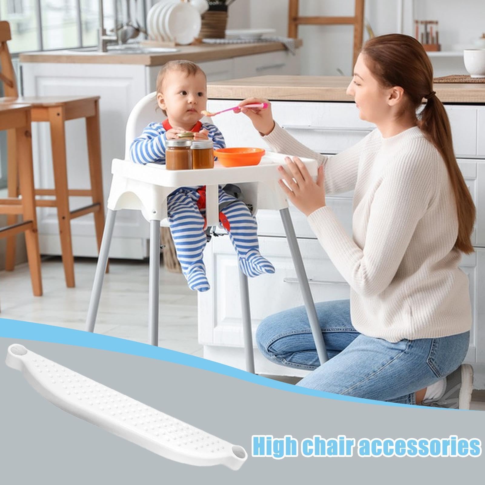 Genérico Reposapiés para Trona - Pedal Antideslizante para Trona De Bebé De Altura Ajustable | Reposapiés para Bebés, Dormitorio para Niños Pequeños, Oficina En Casa, Comida para Bebés