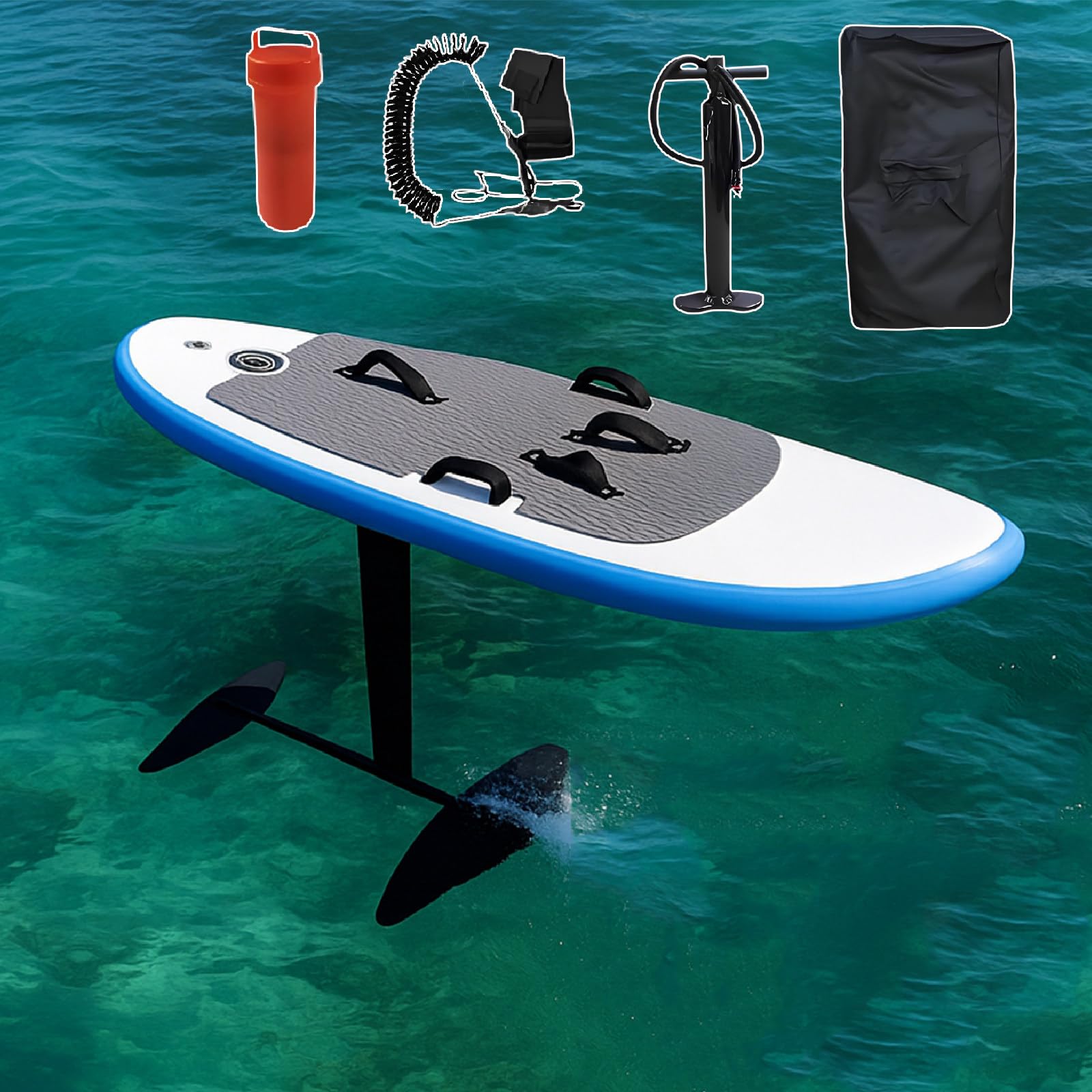Hydrofoil - Tavola da surf per adulti, in fibra di carbonio, con accessori per sport all'aria aperta, design leggero per surf, paddle board e attività acquatiche