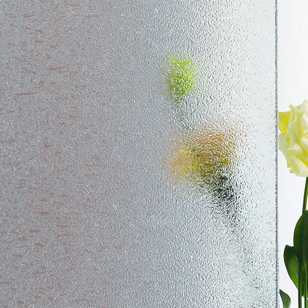 Película de privacidad para ventana, película decorativa para puerta de cristal, tinte estático, sin pegamento, extraíble, anti UV, para decoración del hogar y la oficina, 35 x 157 pulgadas