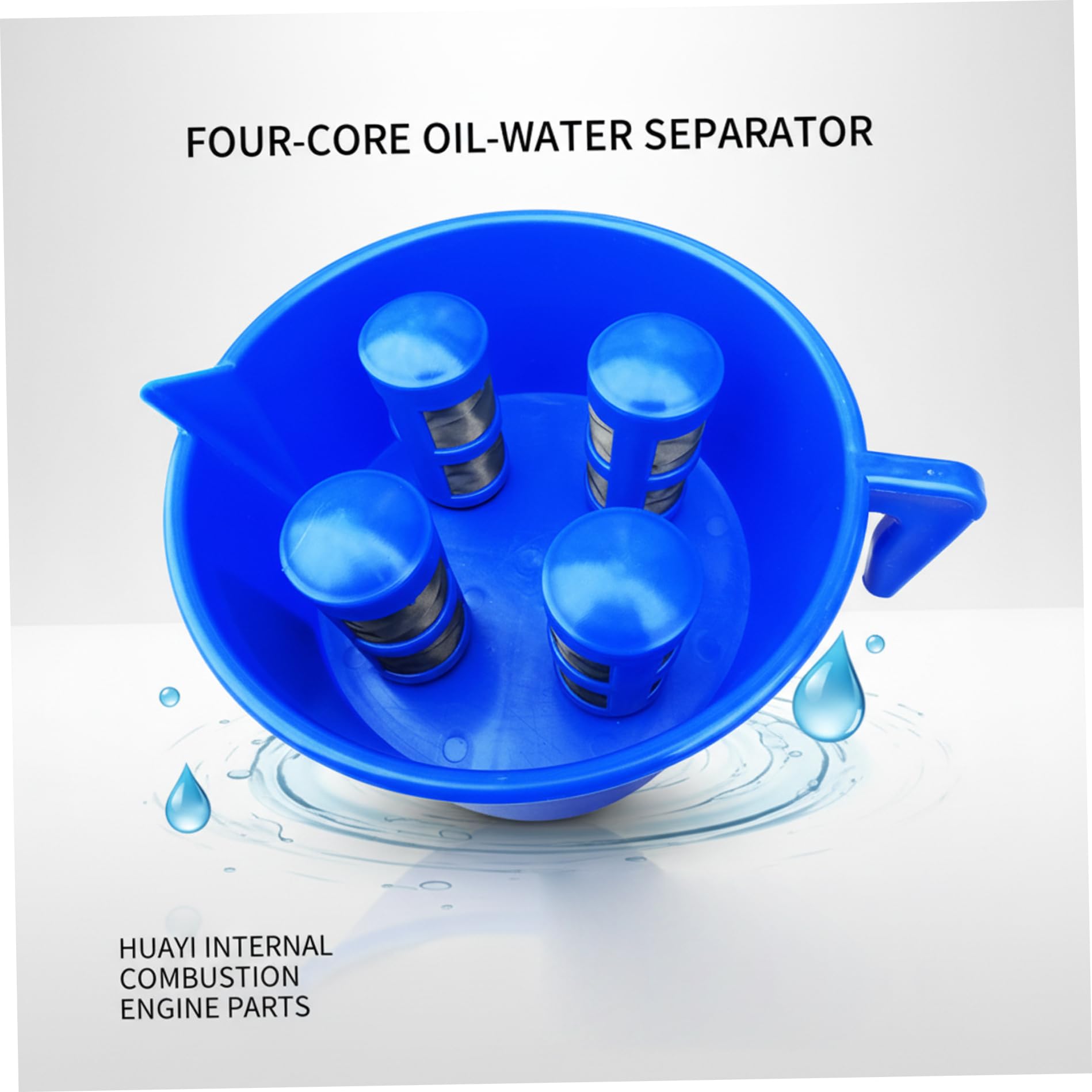 Filtertrichter |.Öl-Wasser-Abscheider mit 4 Filtern für Benzin und |.Mehrzweck-Filtrationstrichter für saubere Kraftstoffe und Flüssigkeiten mit Filterkraftstoff