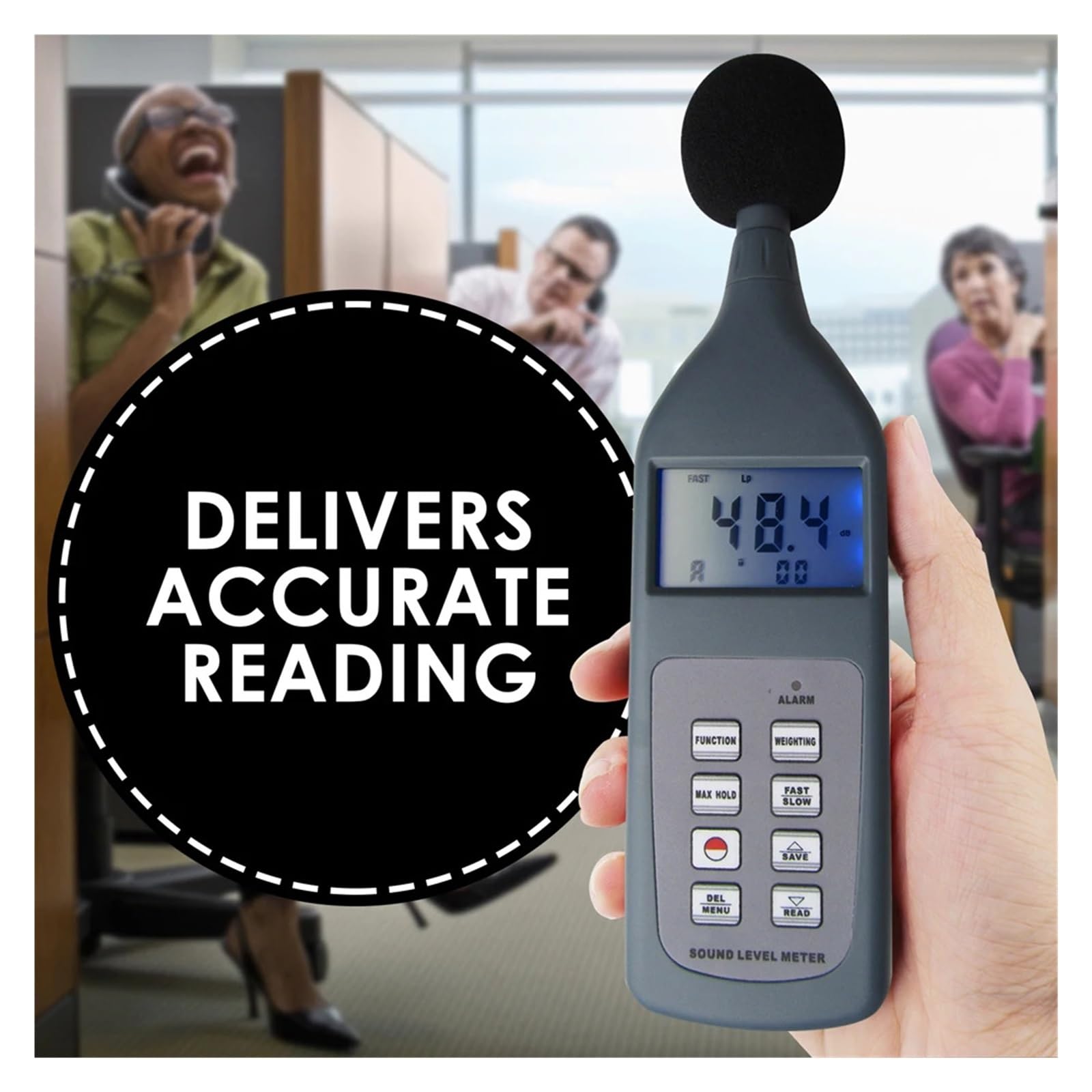 Fonometro, Fonometro professionale 30~130dB Software e Bluetooth for officine Veicoli Traffico Ufficio