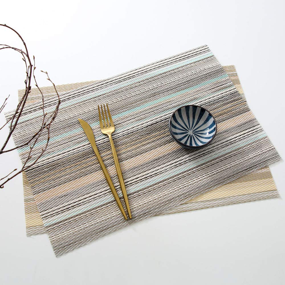Salvamanteles, Manteles Individuales Plastico, PVC Antideslizantes Mantel Conjunto, Decoración de Mesa de Comedor de Cocina, B