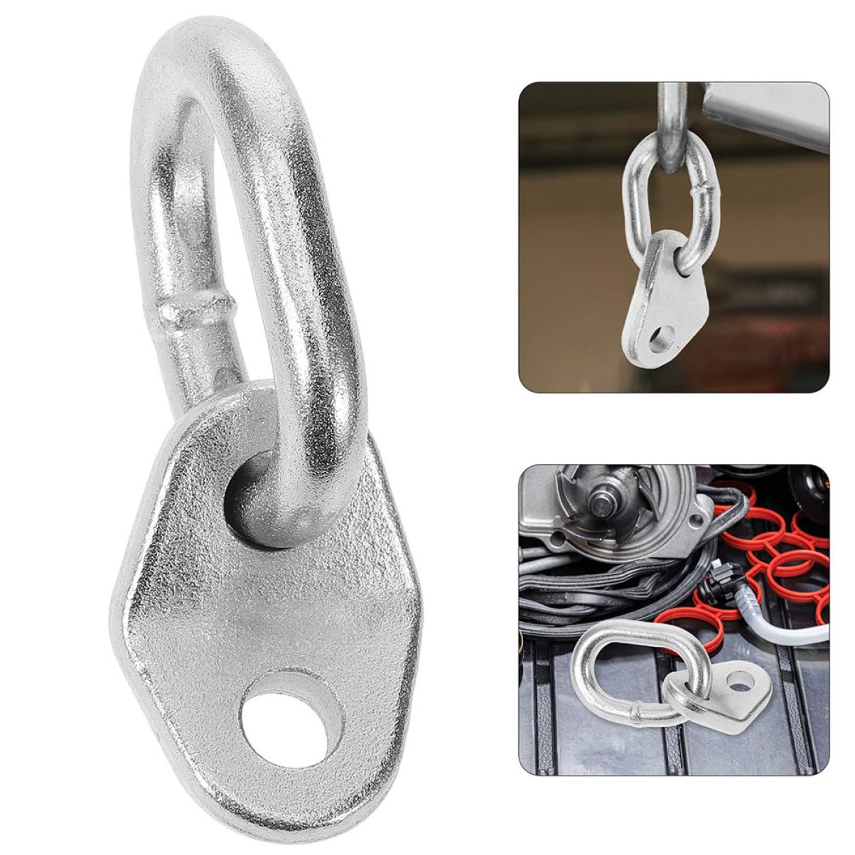 GARVALON 5500lb Max Capacity Engine Lifting Eye Steel Engine Holder Bar Motor Mount Bracket Safety Rigging Tool