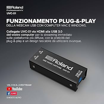 Roland UVC-01 USB Video Capture | Plug-&-Play per