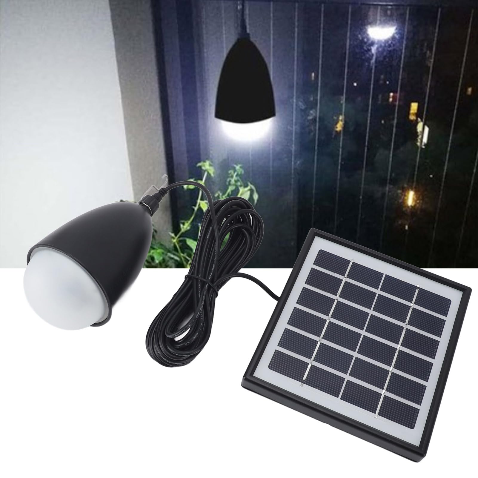 Topiky Solar Glühbirnen für Hühnerstall, LED Solarlampe für den Außenbereich, Tragbare Wiederaufladbare Solarenergie Lampe für Zelt, Camping, Wandern