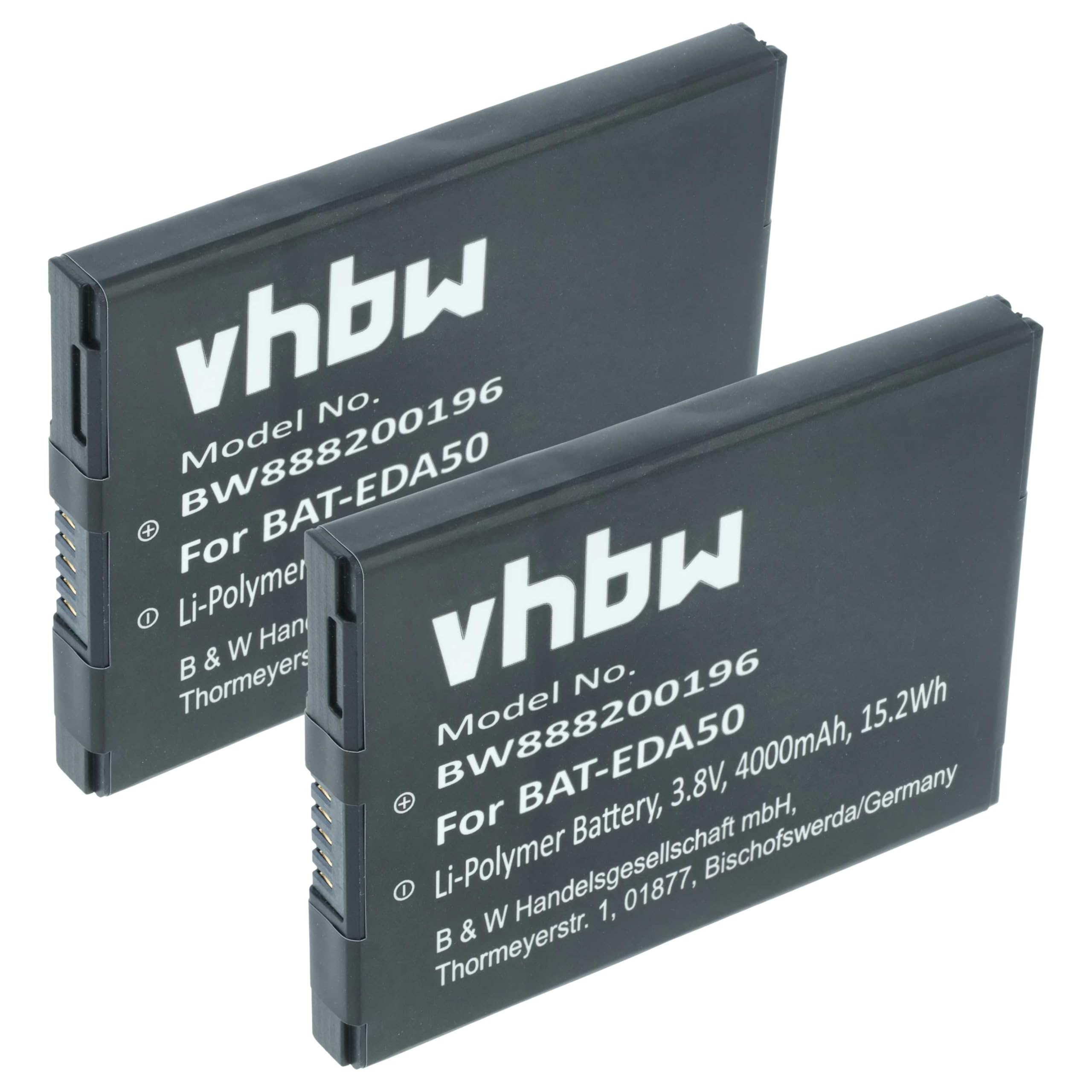 vhbw 2X Akku kompatibel mit Honeywell Scanpal EDA50