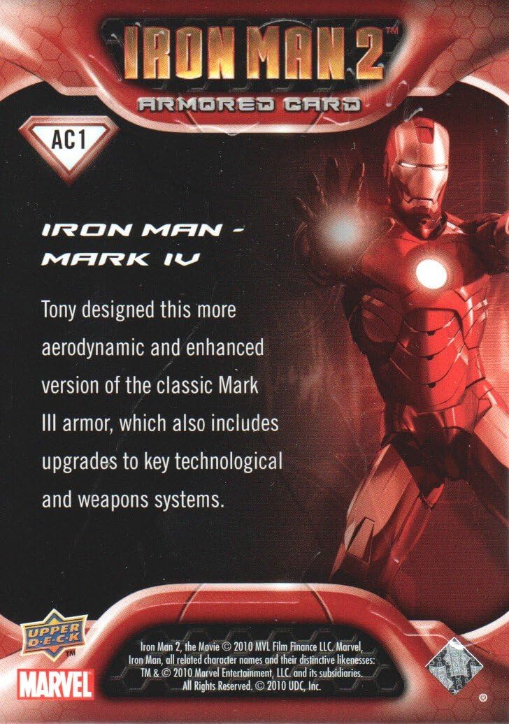 2010 Upper Deck Iron Man 2 Armored Card Trading Card #AC1 Iron Man Mark IV