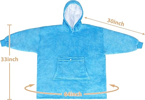 Miniatura 7 de Catalonia Sudadera tipo manta con capucha para niños, sudadera de sherpa extragrande para adolescentes jóvenes, idea de regalo