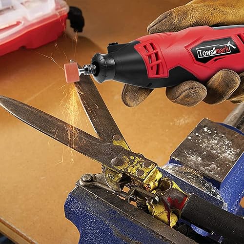 Miniatura 4 de Towallmark Rotary Tool Accessories Kit 300-Piece Universal 18 Inch Diameter Shank Fitment with Drill Bits for Easy Cutting Grinding Sanding