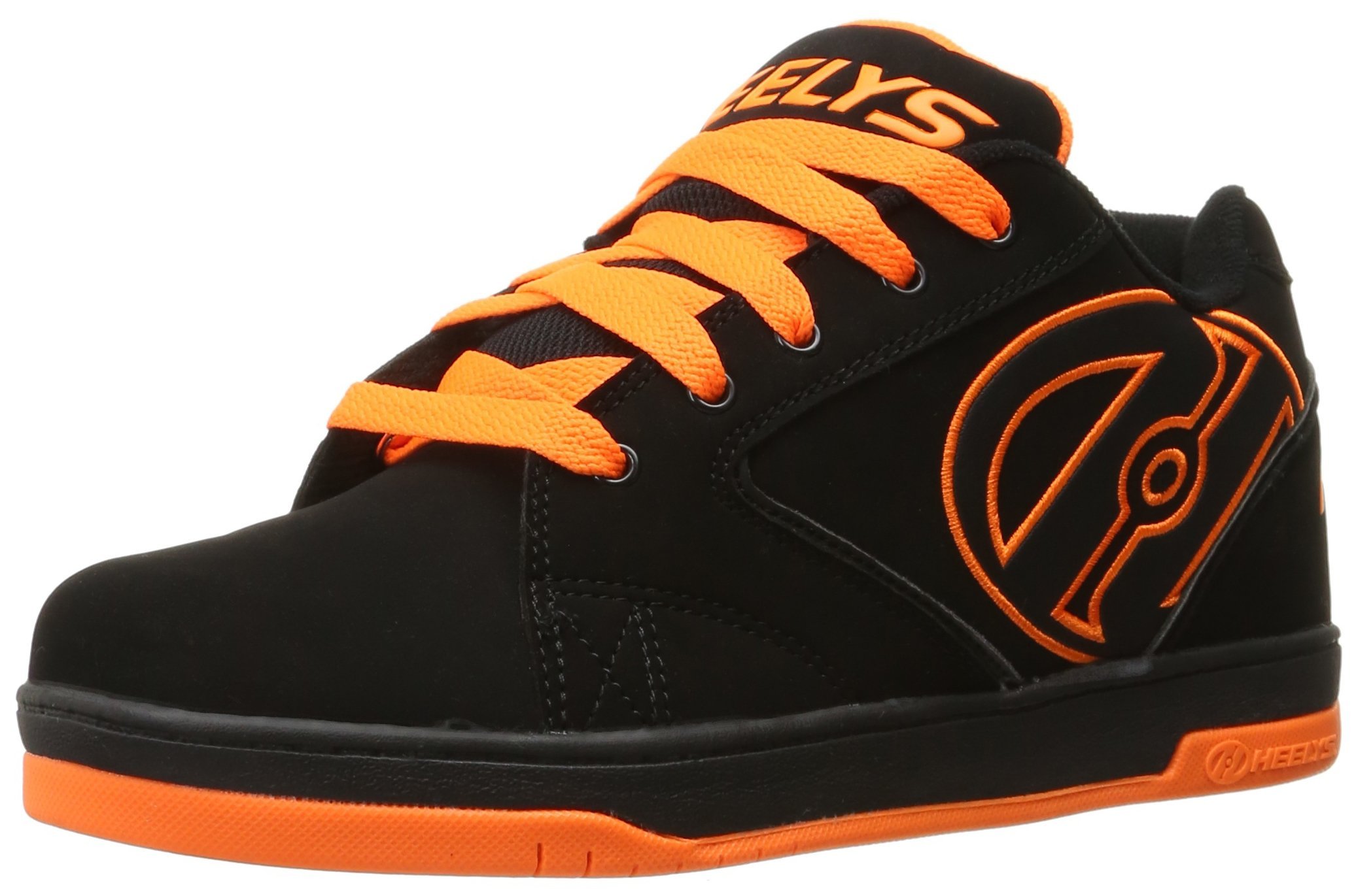 Heelys Men's Propel 2.0 Fashion Sneaker, Black/Bright Orange, 9 M US