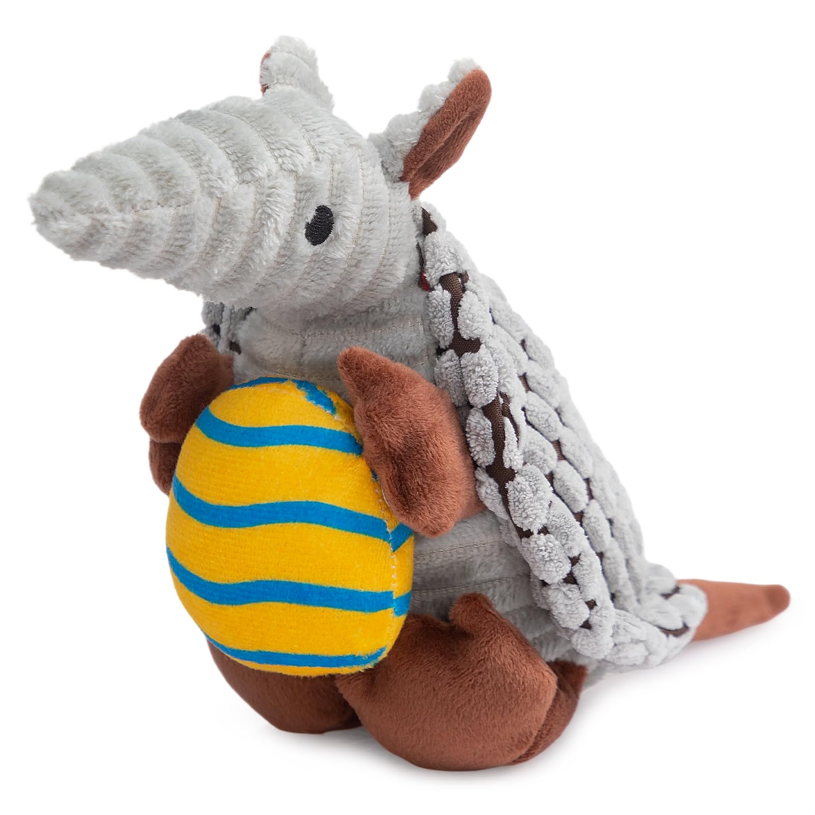 Hollypet Armadillo Squeaky Puppy Dog Toys for Small Medium Dogs, Yellow Egg
