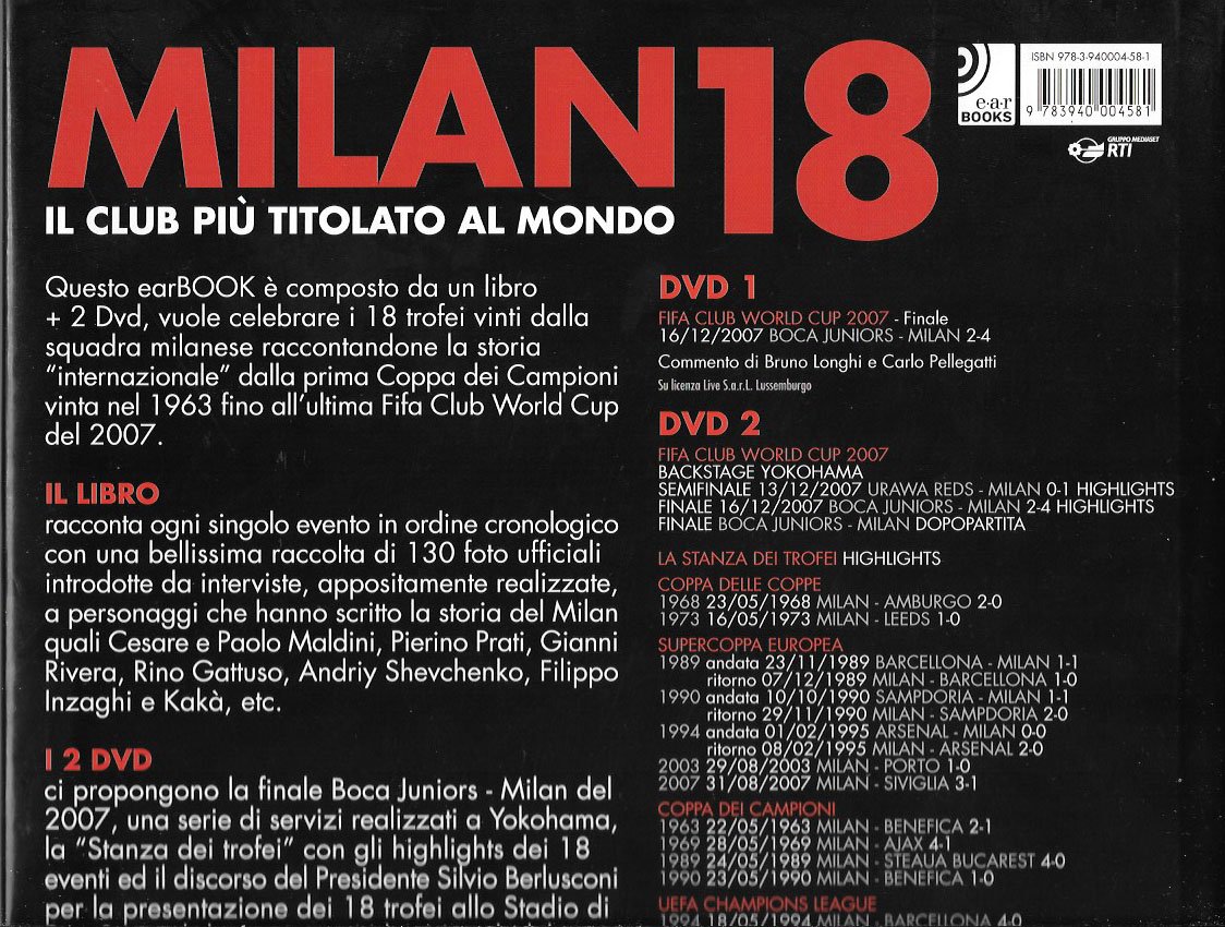 Milan 18. Il club più titolato al mondo. Ediz. illustrata. Con 2 DVD