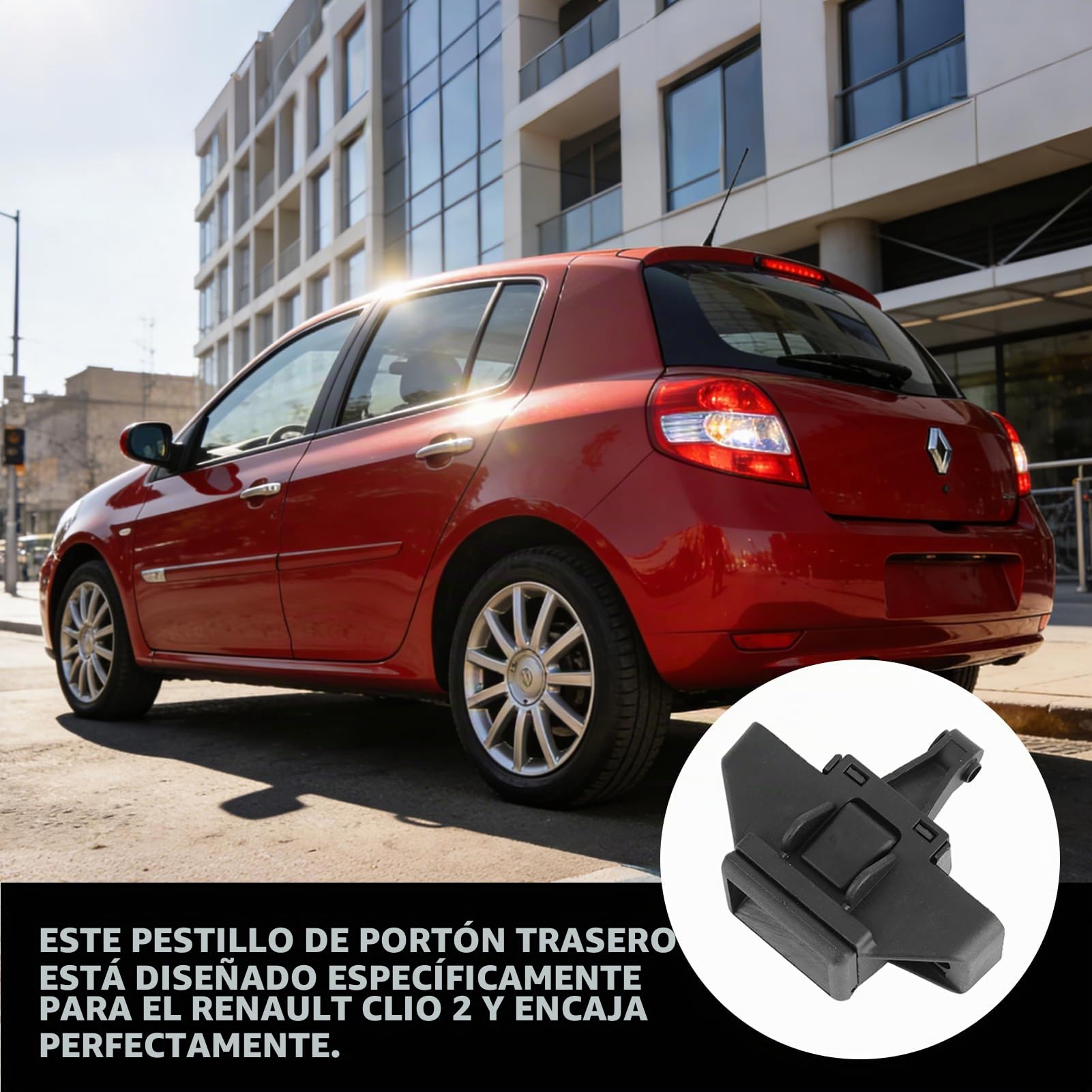 Cerradura para portón Trasero de Coche, Compatible con Dacia, Sandero, Scenic Mk1, Clio I II, 7700838546 7700