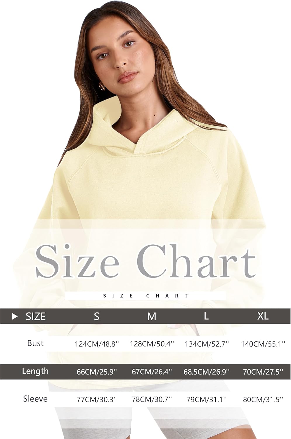 Womens Oversized Hoodies Sweatshirt Basic Solid Long Raglan Sleeves Loose Fleece Hooded Pullover With Kangaroo Pocket - Image 5