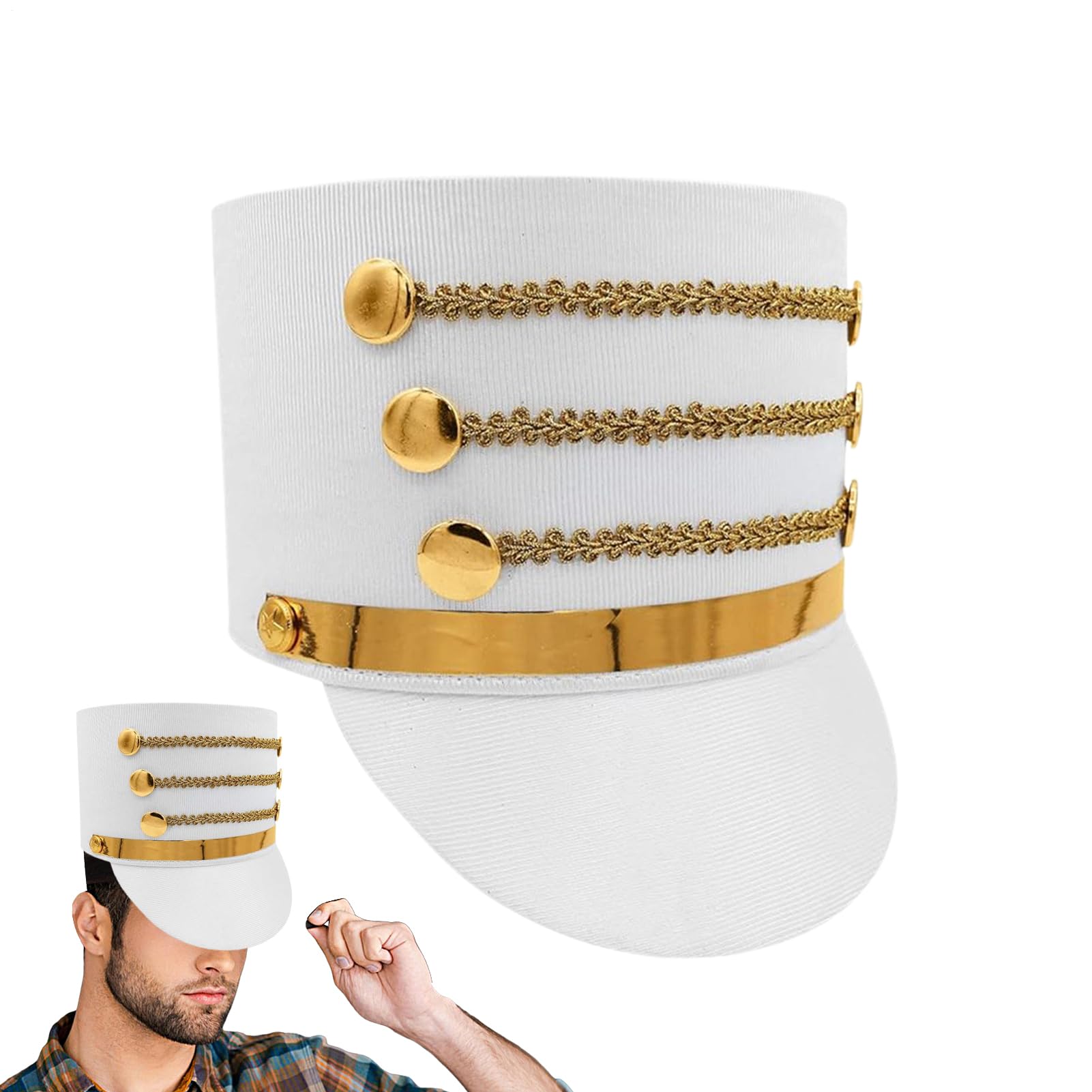 Adult Nutcracker Hats, Nutcracker Drum Major Hat Halloween Adult Cosplay Toy Soldier Hat for Performance, Gathering, Stage Show