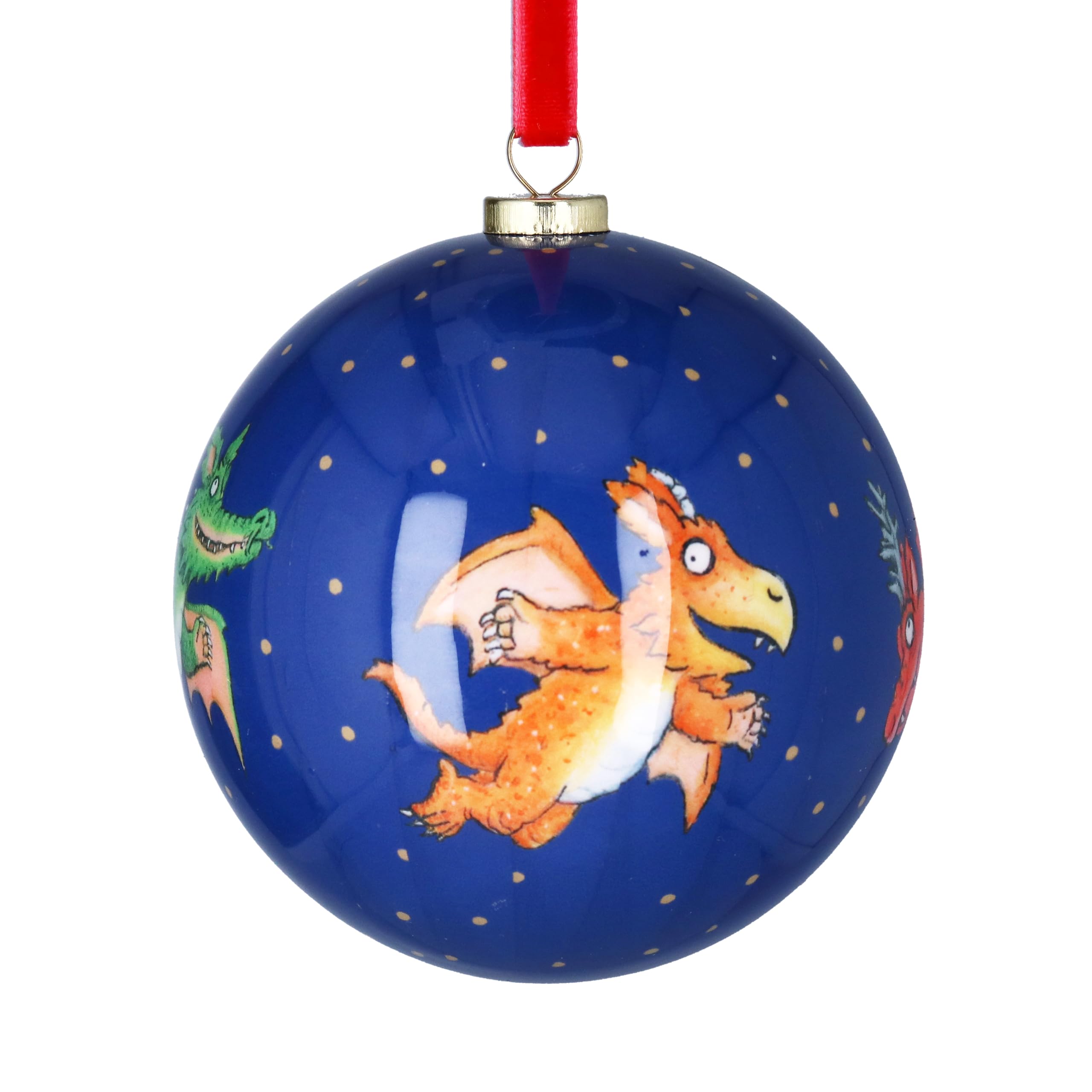 Gisela Graham Zog with Dragons Christmas Bauble 8cm
