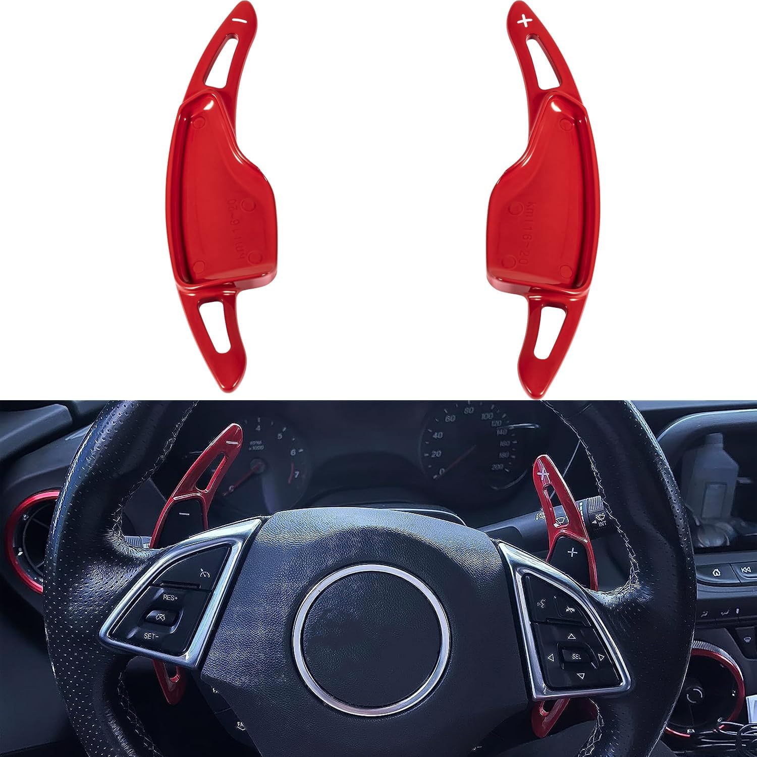 Yoursme Aluminum Steering Wheel Paddle Shifter Extension Cover Trim Shift Interior Accessories for Chevy Chevrolet Camaro 2016-2022, for 2014-2019 Chevy C7 Corvette Stingray Grand Sport Z51 Z06 ZR1