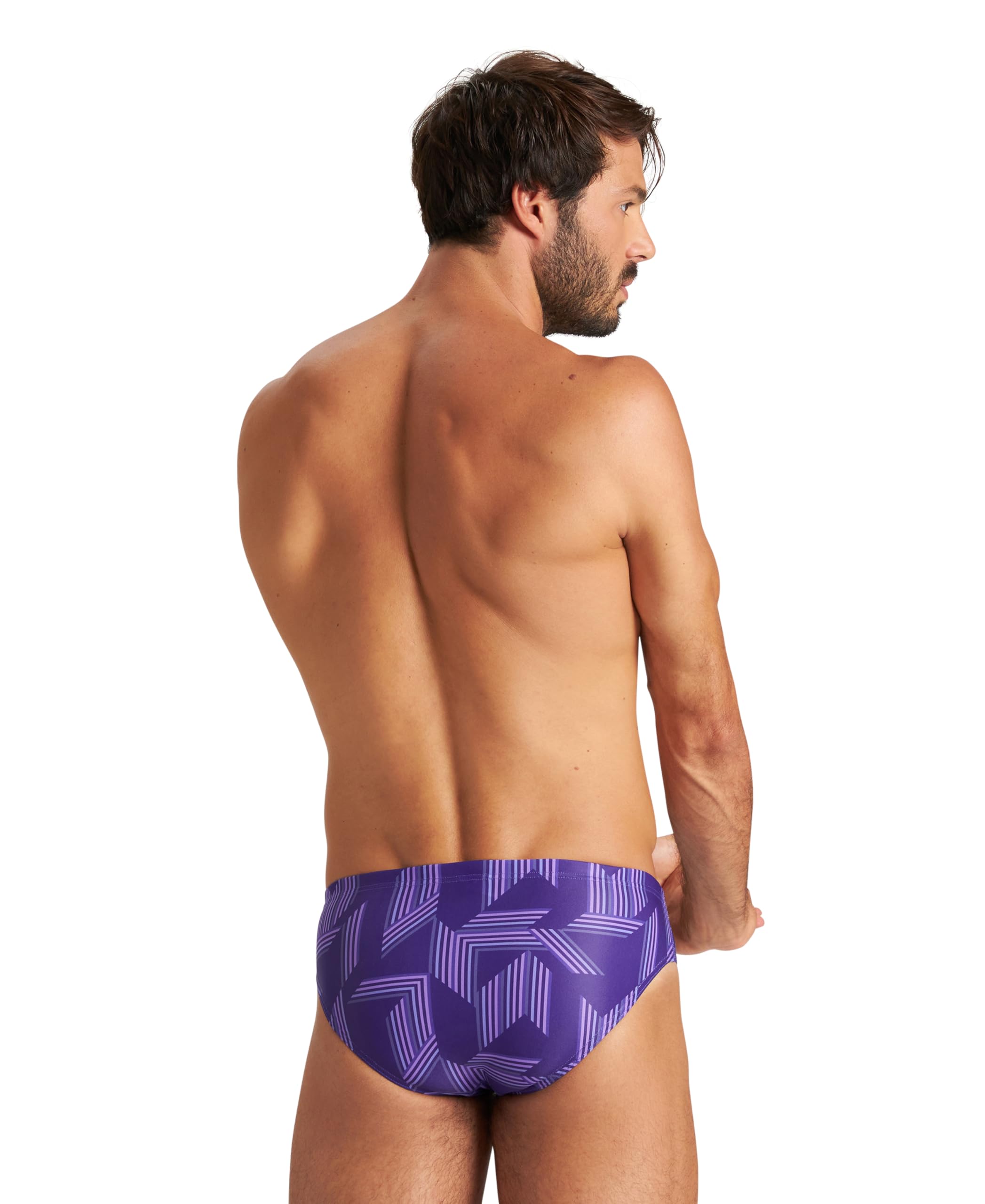 Arena Slip de Bain pour garçons Performance Puzzled Maillots de Bain athlétiques pour entraînement
