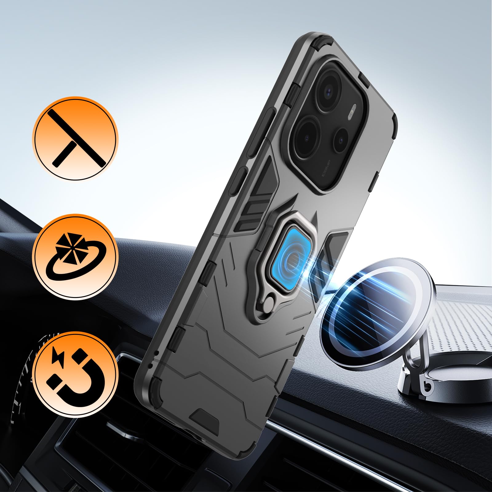 Cover per Redmi Note 14 4G (EU) Antiurto Custodia per 360