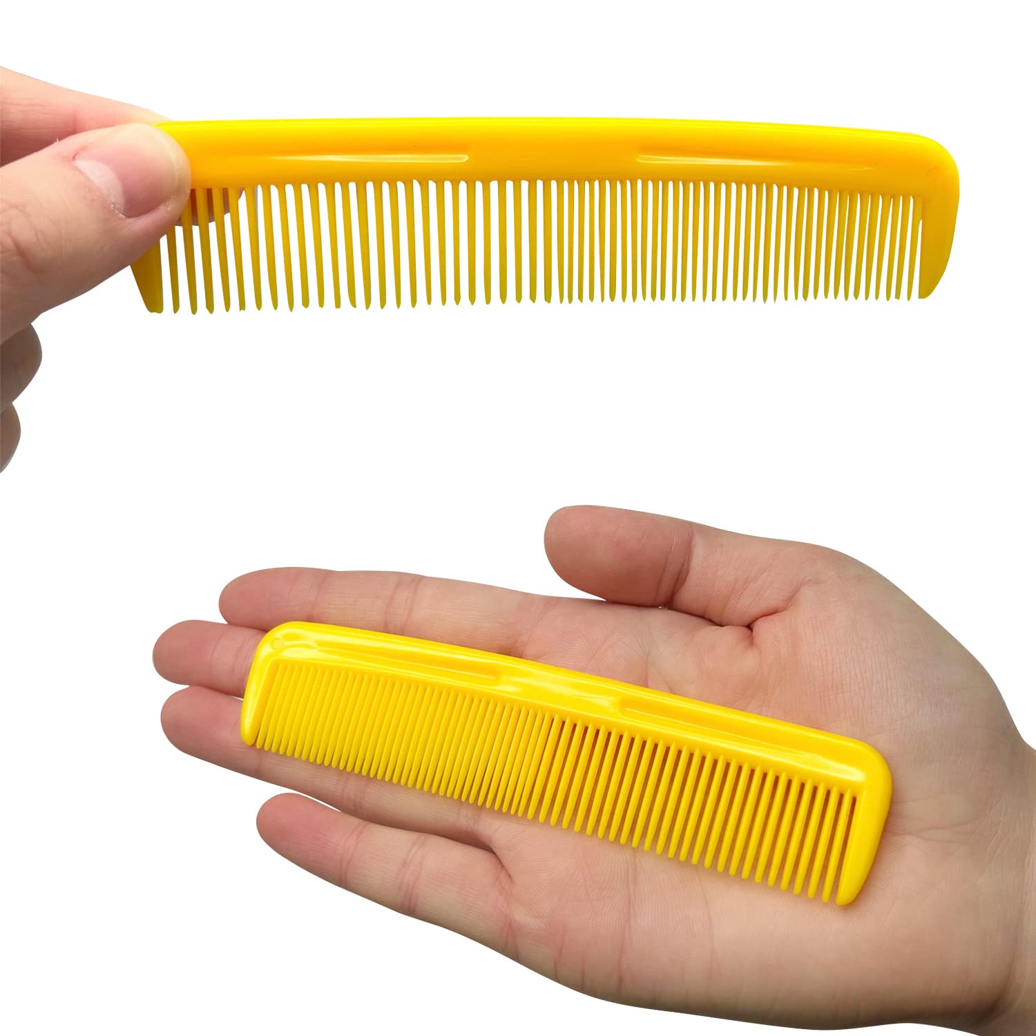Mix of  Combs & Clips - Yellow, Black, Brown, Multicolor-22 pieces Wooden Hair Brush and Comb, One-piece Design, Reduce Frizz 3  main image 3