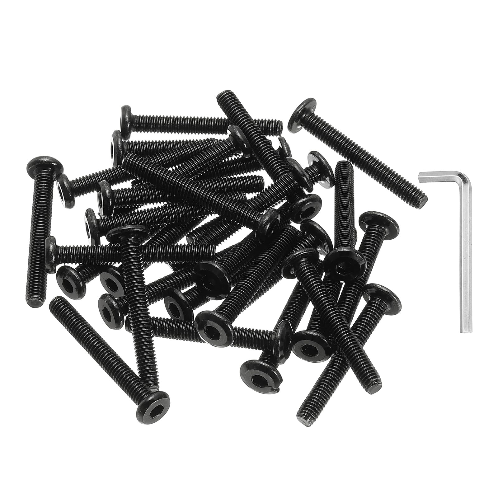 PATIKIL M6-1.0x45mm Flat Head Socket Cap Bolts Screws