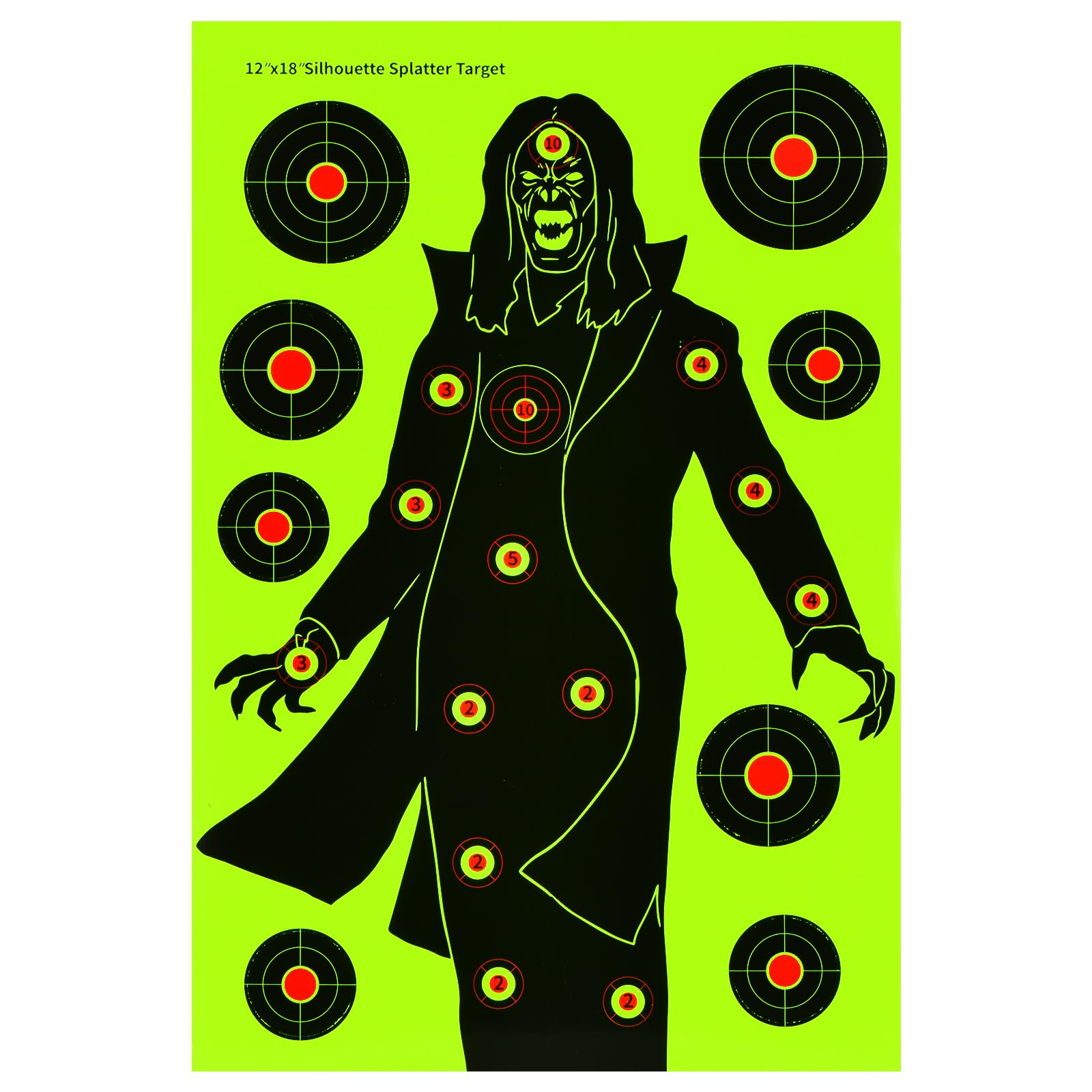 Shooting Targets 12X18 Inches - Splatter Targets for Shooting Range Large Silhouette Paper Targets for Indoor/Outdoor Rifle Gun Pistol Rifle Practice