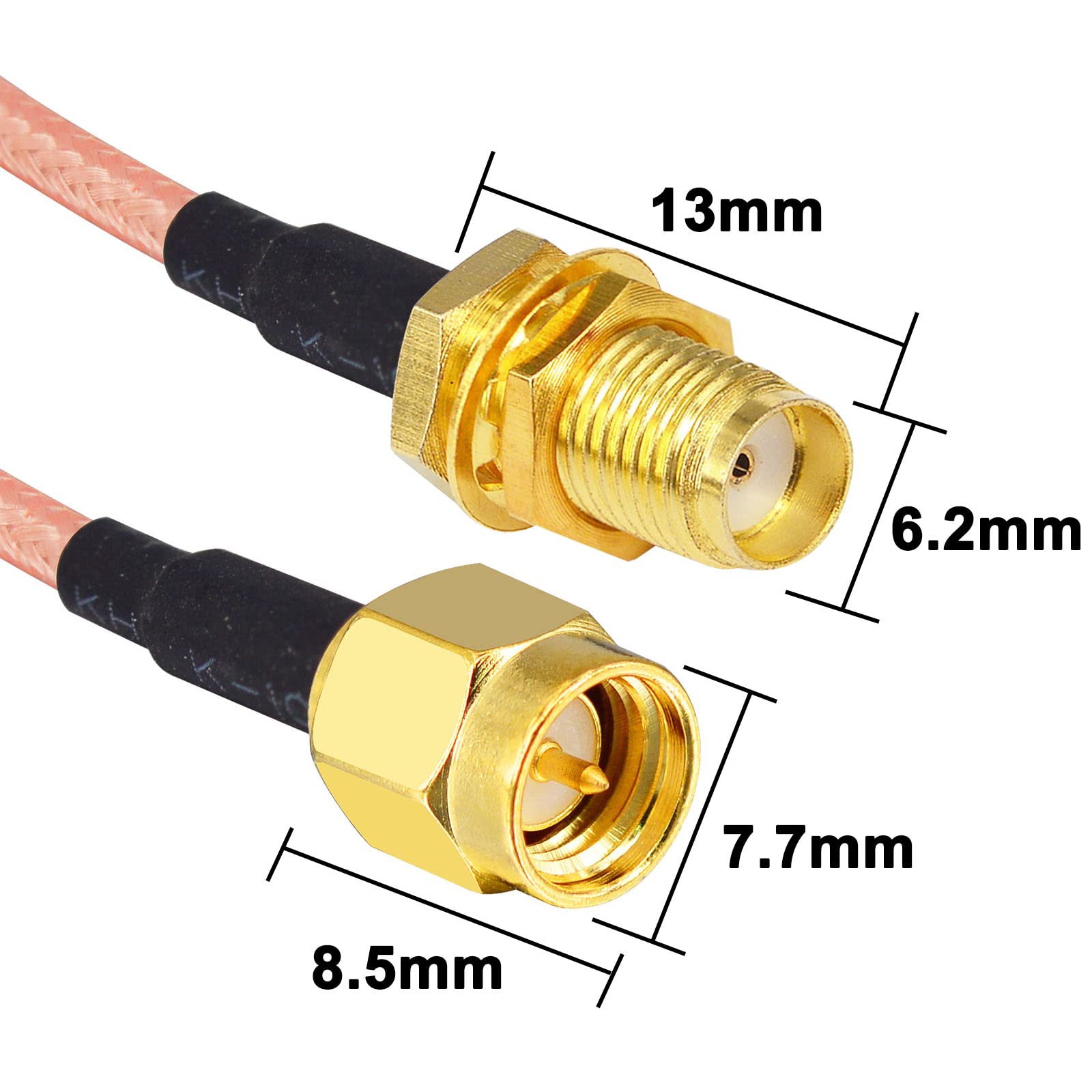 Cavo Di Prolunga Coassiale RP-SMA Maschio-femmina 10 Pollici Alta 270748 - Foto 8