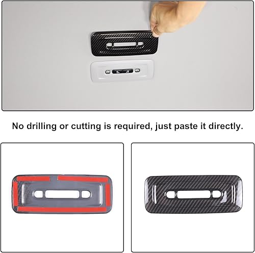 Miniatura 4 de Panel de luz de lectura trasera para el interior del automóvil, compatible con Toyota Tundra 2022-2023, marco de luz de lectura de fila trasera de