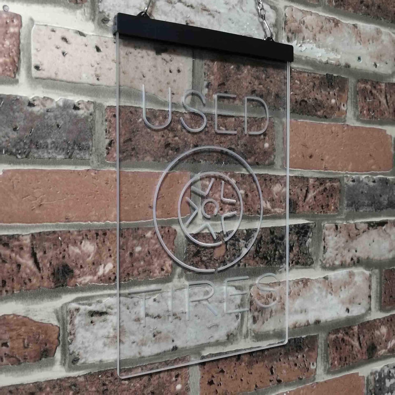 ADVPRO Used Tires Garage Shop Display Dual Color LED Neon Sign White & Yellow 12" x 16" st6s34-i3588-wy