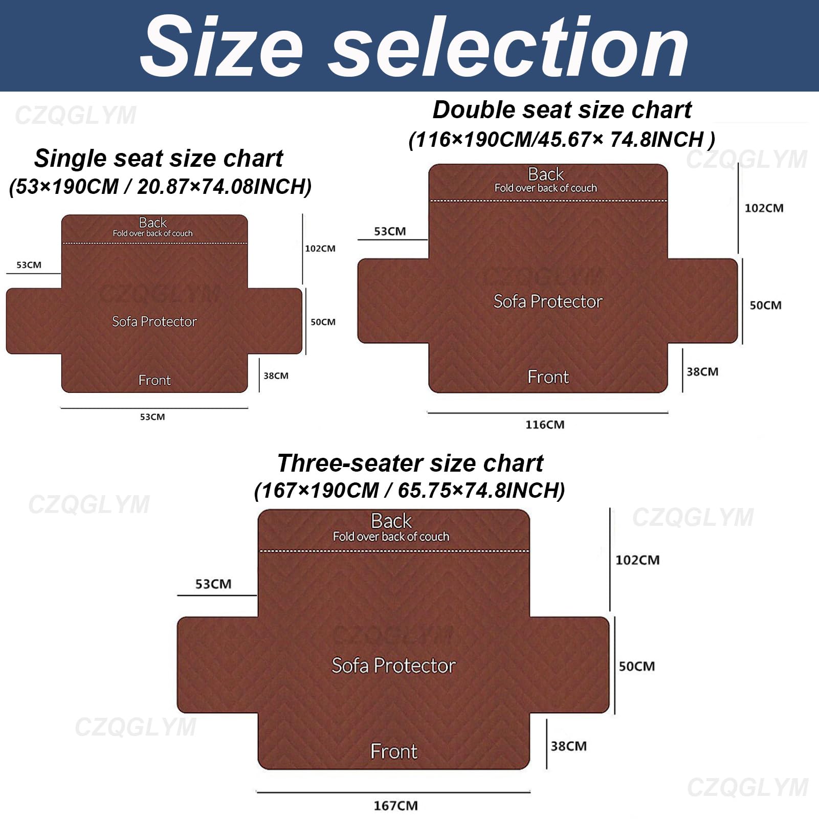 Copripoltrona Relax Reclinabile Universale,Elasticizzato Copripoltrona 1 posto con Tasche,Protezione Anti-Macchie e Antigraffio, Lavabile Copripoltrona (B-Coffee,3 Seat(116 * 190CM))